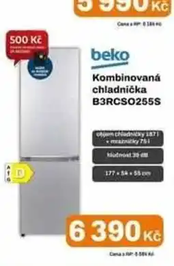 Expert beko kombinovaná chladnička b3rcso255s nabídka