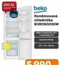 Expert beko kombinovaná chladnička b3rcso255w nabídka