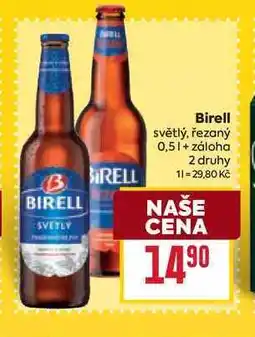 Billa Birell světlý, řezaný nabídka