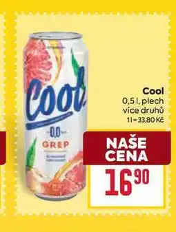Billa Cool 0,51, plech nabídka