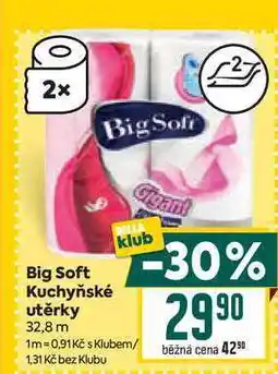 Billa Big Soft Kuchyňské utěrky 32,8 m nabídka