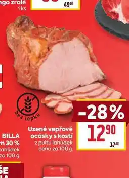 Billa Uzené vepřové ocásky s kostí z pultu lahůdek cena za nabídka