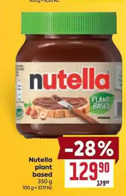 Billa Nutella plant based nabídka