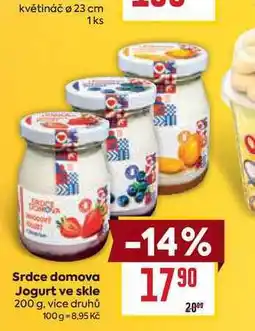Billa Srdce domova Jogurt ve skle nabídka