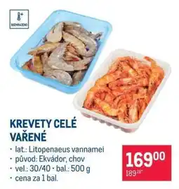 Makro KREVETY CELÉ VAŘENÉ nabídka