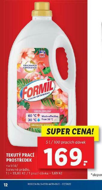 Lidl Formil tekutý prací prostředek nabídka