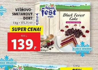 Lidl Višňovo-smetanový dort nabídka
