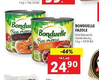 Lidl Bonduelle fazole nabídka