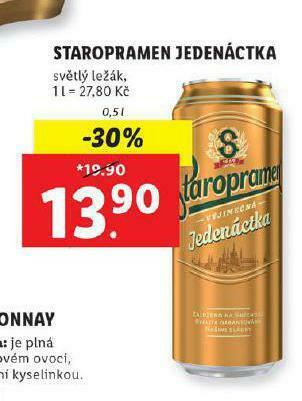 Lidl Pivo staropramen nabídka