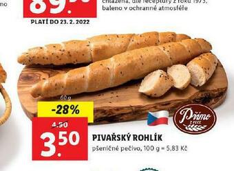 Lidl Pivařský rohlík nabídka