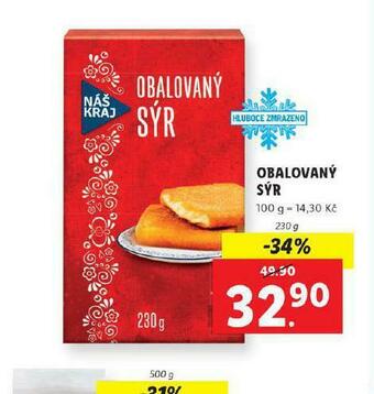Lidl Obalovaný sýr nabídka