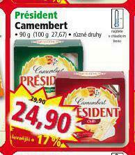 Norma Président camembert sýr nabídka