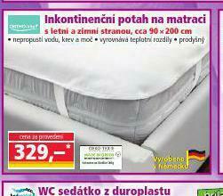 Inkontinenční potah na matraci