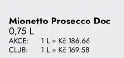 TRAVEL FREE Mionetto Prosecco Doc nabídka