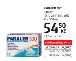 dm drogerie Paralen 500 nabídka
