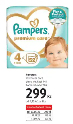 dm drogerie Pampers premium care nabídka