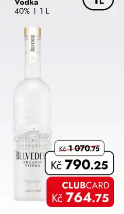 TRAVEL FREE Belvedere organic vodka nabídka