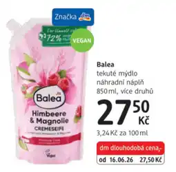 dm drogerie Balea tekuté mýdlo náhradní náplň nabídka