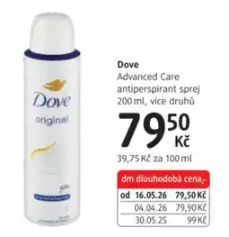 dm drogerie Dove Advanced Care antiperspirant sprej nabídka
