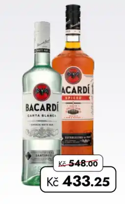 TRAVEL FREE Bacardi carta blanca bacardi spiced nabídka
