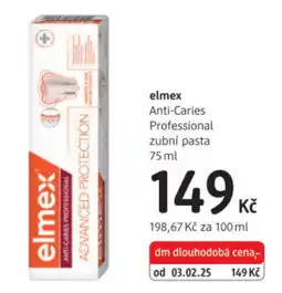 dm drogerie elmex anti-caries professional zubní pasta nabídka