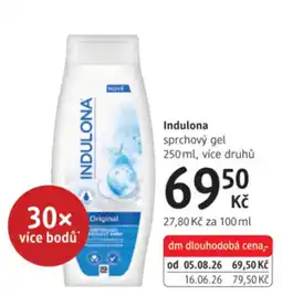 dm drogerie Indulona sprchový gel nabídka
