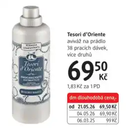 dm drogerie Tesori d'Oriente aviváž na prádlo nabídka