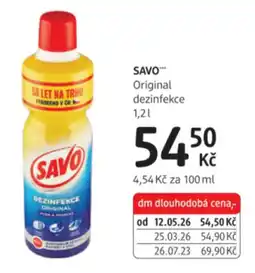 dm drogerie Savo original dezinfekce nabídka