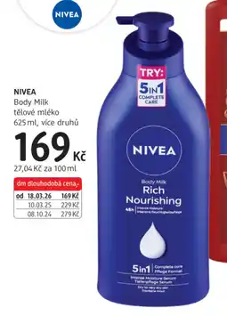 dm drogerie Nivea body milk telove mleko nabídka