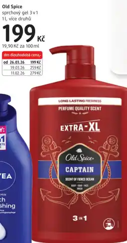 dm drogerie Old Spice sprchový gel 3 v 1 nabídka
