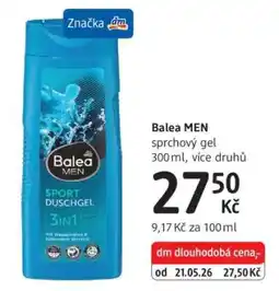 dm drogerie Balea MEN nabídka