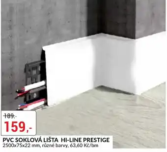 Pvc soklová lišta hi-line prestige
