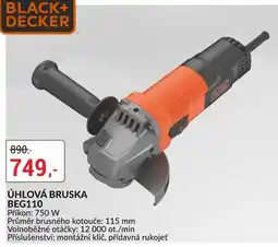 Baumax Black+Decker úhlová bruska beg110 nabídka