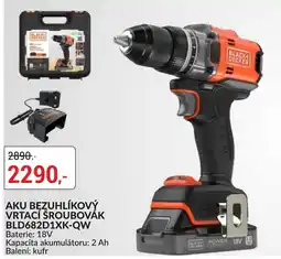 Baumax Black+Decker aku bezuhlíkový vrtací šroubovák bld682d1xk-qw nabídka