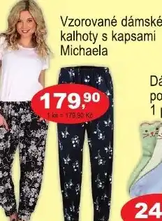 COOP DISKONT Vzorované dámské kalhoty s kapsami Michaela nabídka