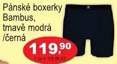 COOP DISKONT Pánské boxerky Bambus, tmavě modrá /černá nabídka