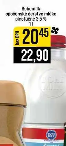 Jip Bohemilk opočenské čerstvé mléko plnotučné 3,5% nabídka