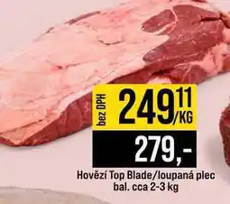 Jip Hovězí Top Blade loupaná plec bal. cca 2-3 kg 1kg nabídka