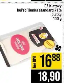 Jip DZ Klatovy kuřecí šunka standard 71% plátky nabídka