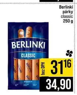 Jip Berlinki párky classic nabídka