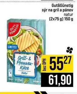Jip Gut&Günstig sýr na gril a pánev natur (2x75 g) 150 g nabídka