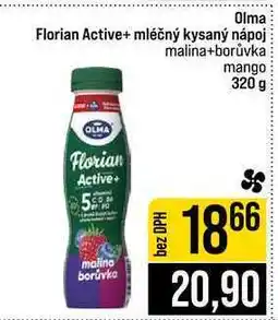 Jip Olma Florian Active+ mléčný kysaný nápoj malina+borůvka mango 320 g nabídka