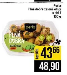 Jip Perla Plná dobra zelené olivy s chilli nabídka