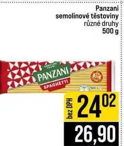 Jip Panzani semolinové těstoviny různé druhy nabídka