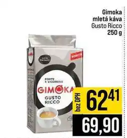 Jip Gimoka mletá káva Gusto Ricco nabídka