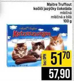 Jip Maitre Truffout kočičí jazýčky čokoláda mléčná mléčná a bílá nabídka