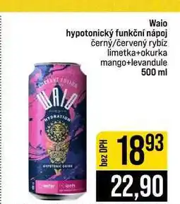 Jip Waio hypotonický funkční nápoj černý/červený rybíz limetka+okurka mango+levandule 500 ml nabídka
