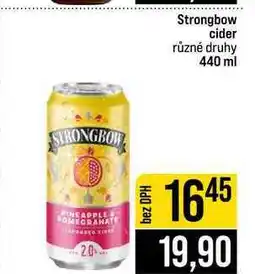 Jip Strongbow cider různé druhy nabídka