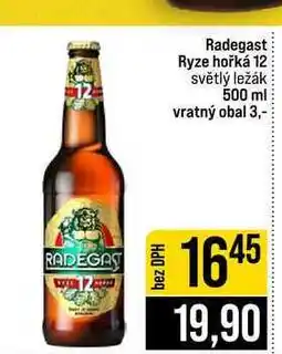 Jip Radegast Ryze hořká 12 světlý ležák nabídka