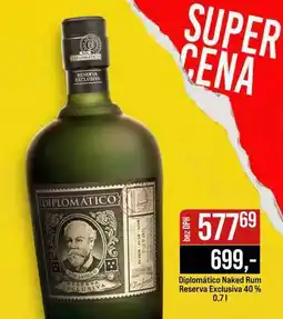 Jip Diplomático Naked Rum Reserva Exclusiva 40% nabídka